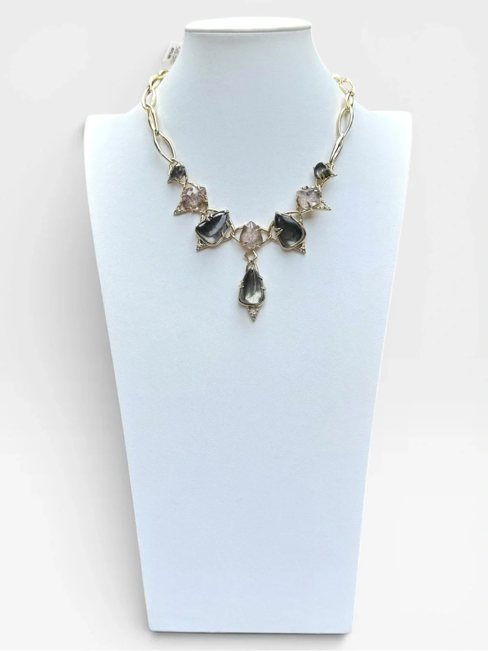 ALEXIS BITTAR NWT $475 Retail Miss Havisham Encrusted Link Statement Necklace